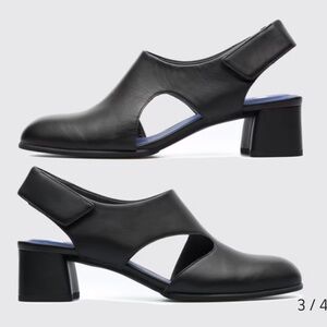 Camper Twins Cut Out Pumps in Black